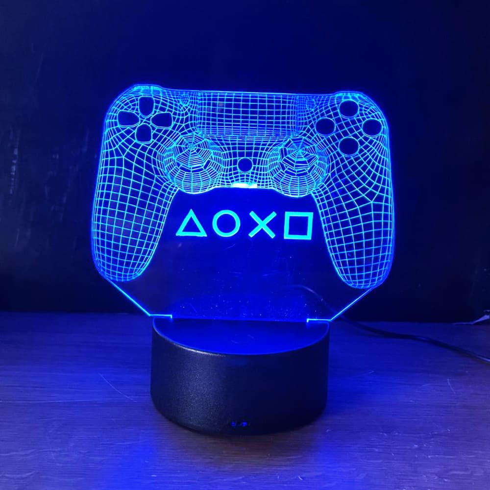 Luminária LED 3D Controle de videogame  / Decoração - manete, gamer, com opção de acrilico avulso