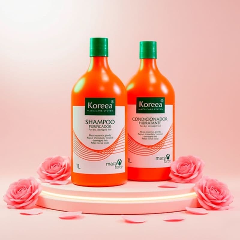 Kit Shampoo e Condicionador Koreea 1 Litro Hidratante Purificador