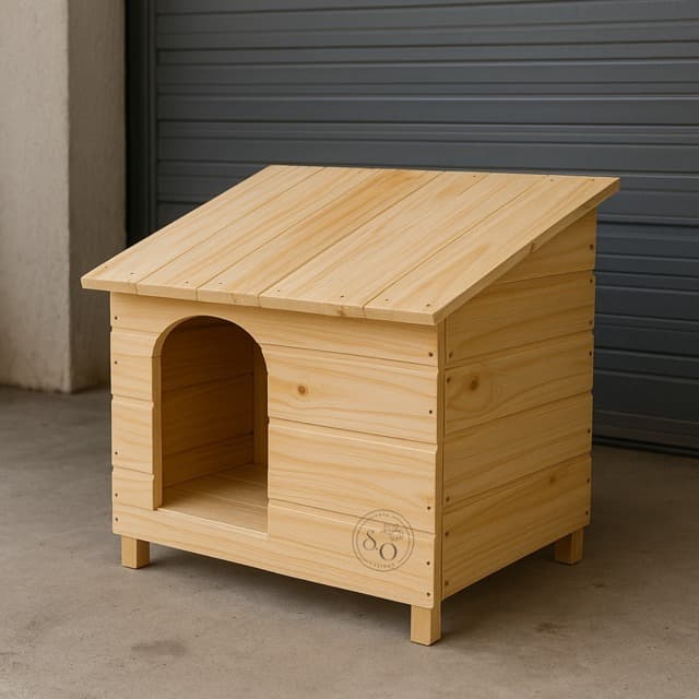Casa Cachorro Casinha N5 Pet Modelo Edícula De Madeira Cães Porte Médio Desmontável Resistente