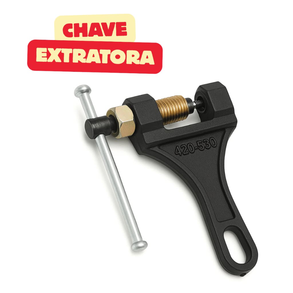 Chave Extrator Pino Corrente Moto Bike Mod Tamanho 420, 428, 520, 525, 530