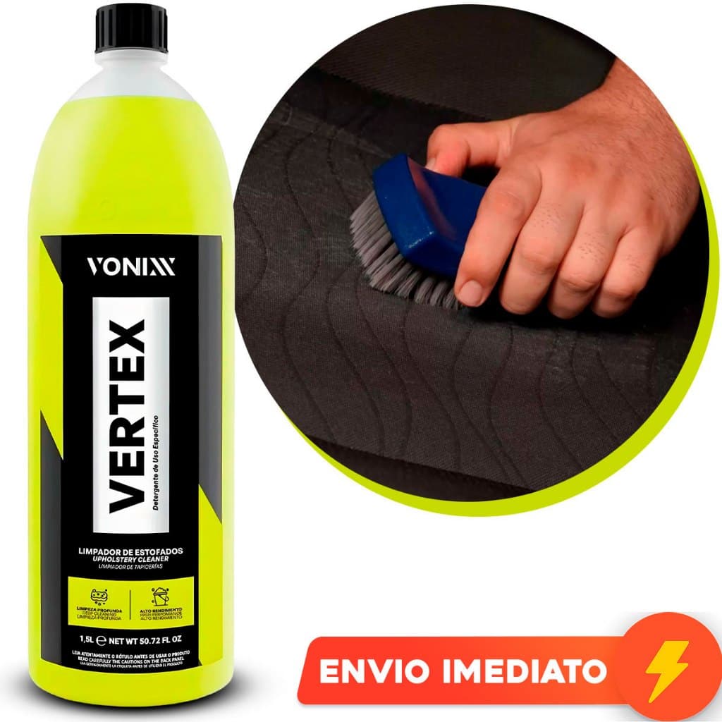 Vertex Vonixx 1,5L Limpa Estofados Sofá Carpete Tapete Bancos Limpeza Profunda Automotivo Residencial