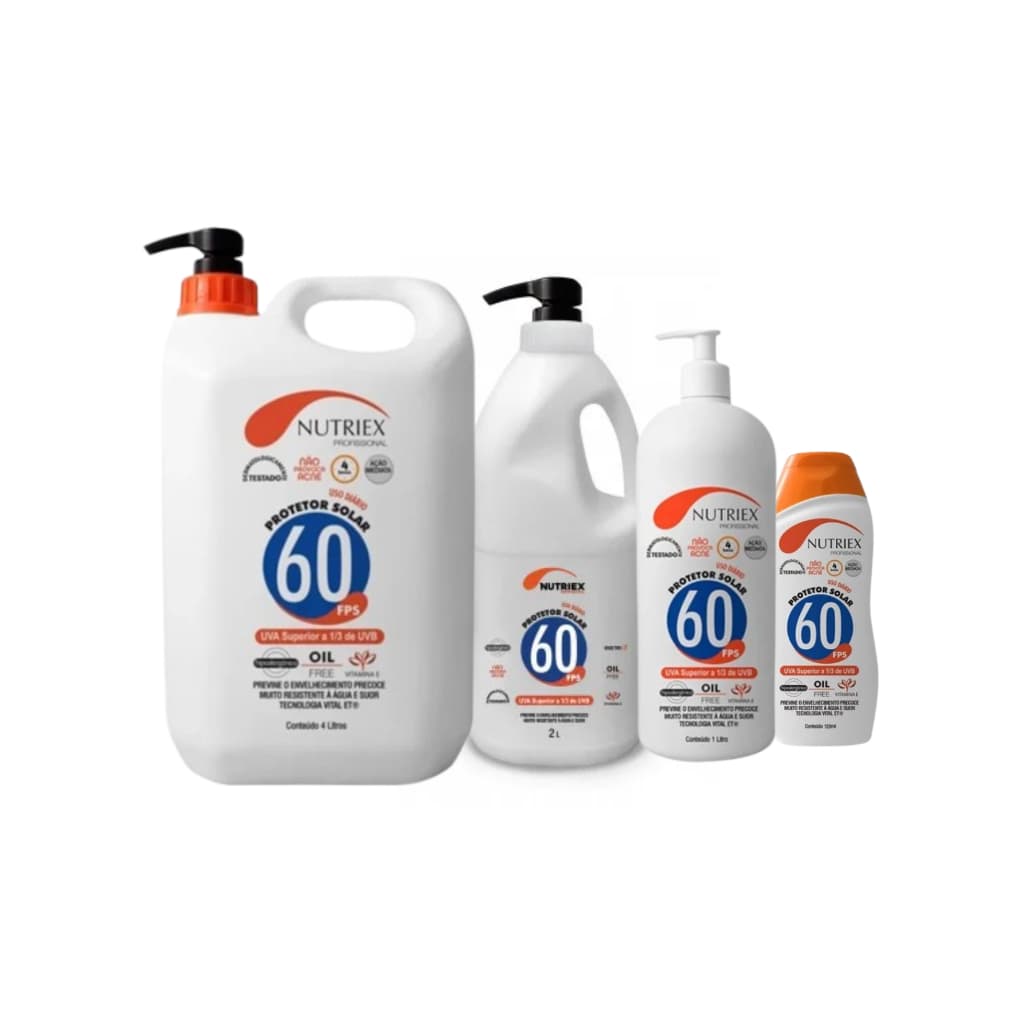 Creme Nutriex Protetor Bloqueador Solar FPS 60  Profissional Toque Seco Hipoalergênico Proteção Contra Raios Solares