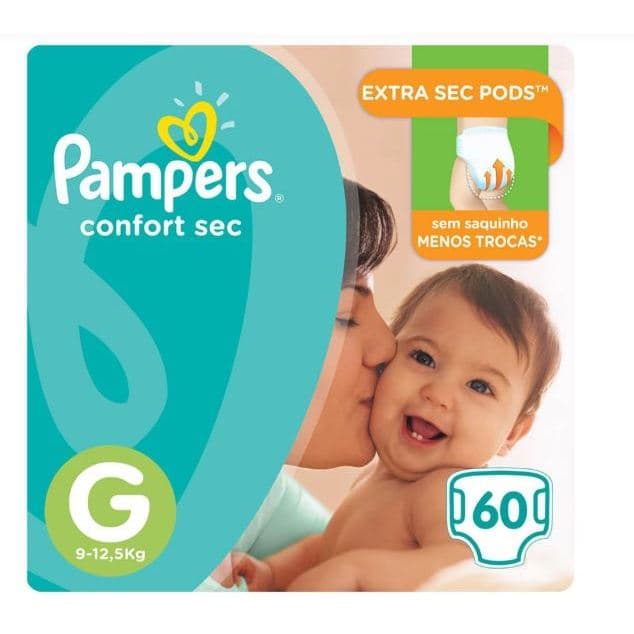 Kit 2 Pacotes Fralda Pampers Confort Sec G 60 Unidades Grande (g) Sem Gênero