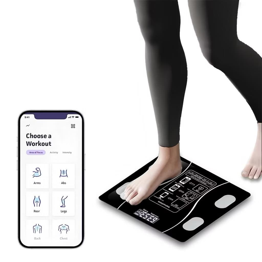 Balança Digital Bioimpedância Corporal 180kg Aplicativo Resultado Pelo Celular