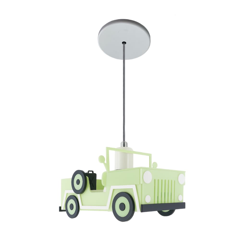 Luminária Pendente Jipe carro teto Quarto para LED verde decoração carro criança led iluminação
