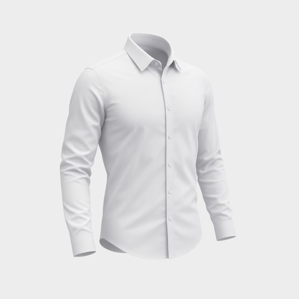 Blusa Social Masculina Manga Longa Slim Lisa Plus Size
