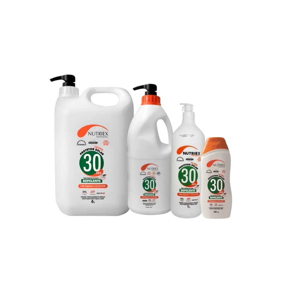 Creme Nutriex Protetor Bloqueador Solar Fps 30 Com Repelente Profissional Proteção Raios Solares Toque Seco