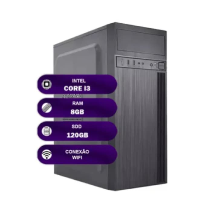 Pc Computador Intel Core I3 4ª Geração 8gb Ssd 120gb Wifi