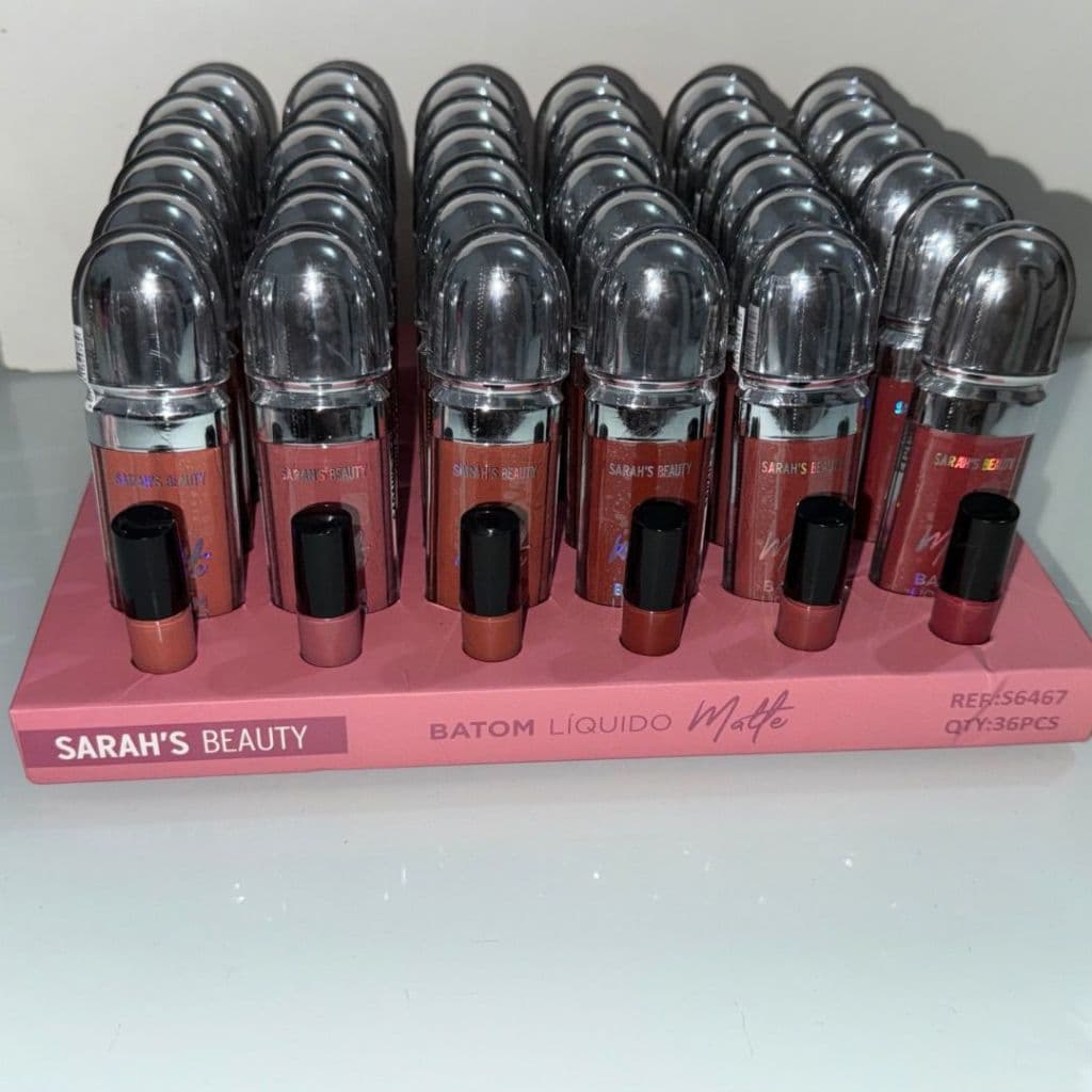 Batom Líquido Matte Nude Sarah’s Beauty | Longa Duração, Não Transfere, 6 Cores