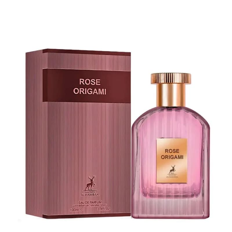 Perfume Maison Alhambra Rose Origami Eau de Parfum Feminino 100ml – Importado, Original e Lacrado