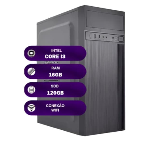 Pc Computador Intel Core I3 4 geração 16gb Ssd 120gb Wifi