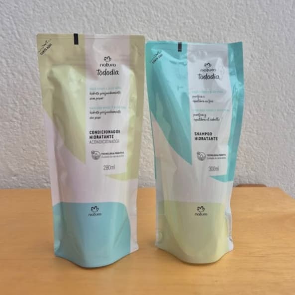 Natura Tododia – Kit Refil Shampoo Hidratante Maçã Verde e Aloe Vera 300 ml + Condicionador Hidratante 280 ml