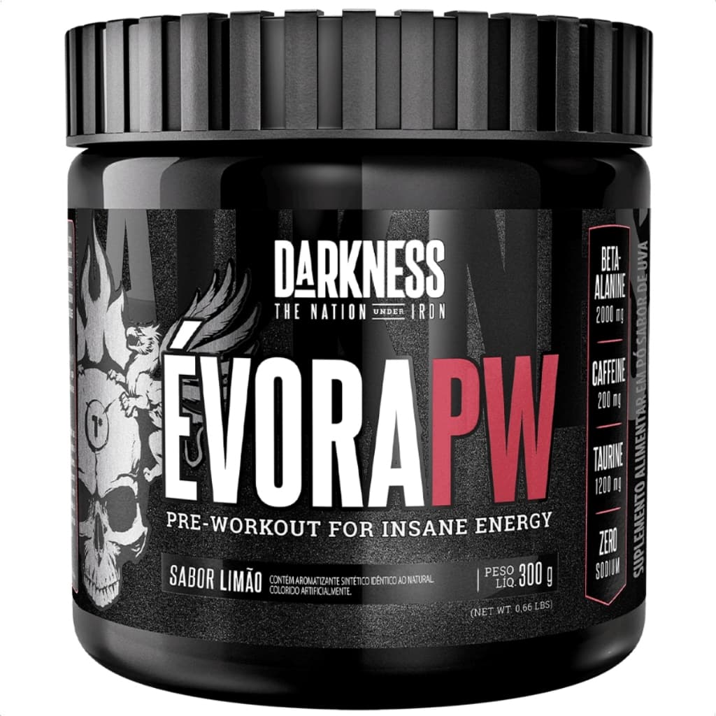 Pre Workout Pré treino Évora PW 300g energia instantânea Performance Beta  alanina Taurina Palatinose