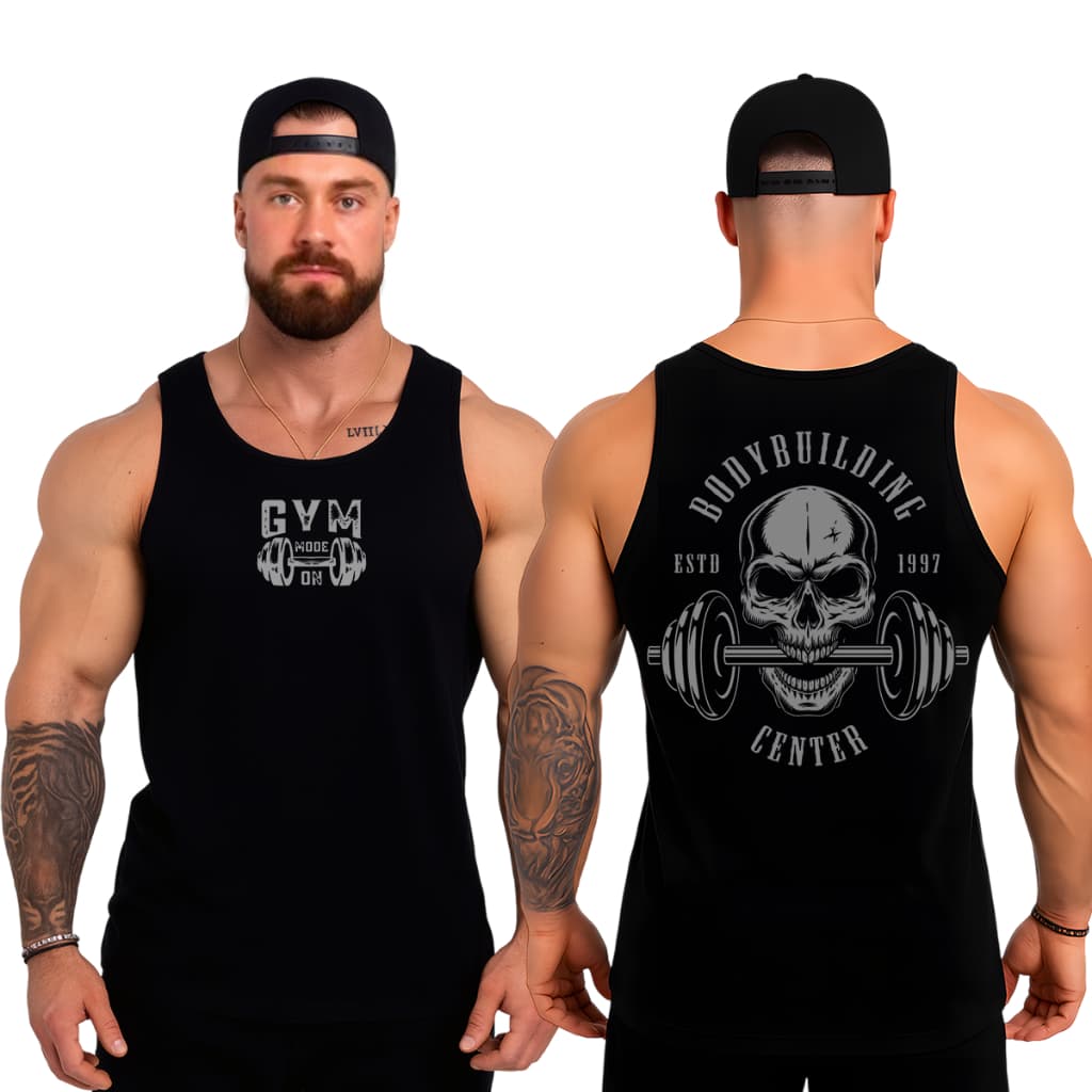 Camiseta Original Regata Masculina Dry Fit para Academia Treino Gym Halter Bodybuilder