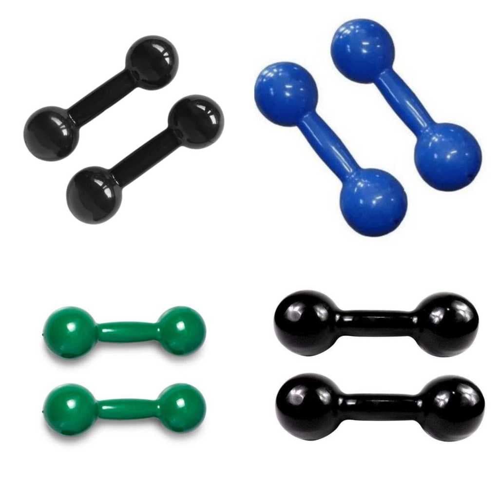 Kit Halteres Emborrachados do 1 ao 4kg treino em casa