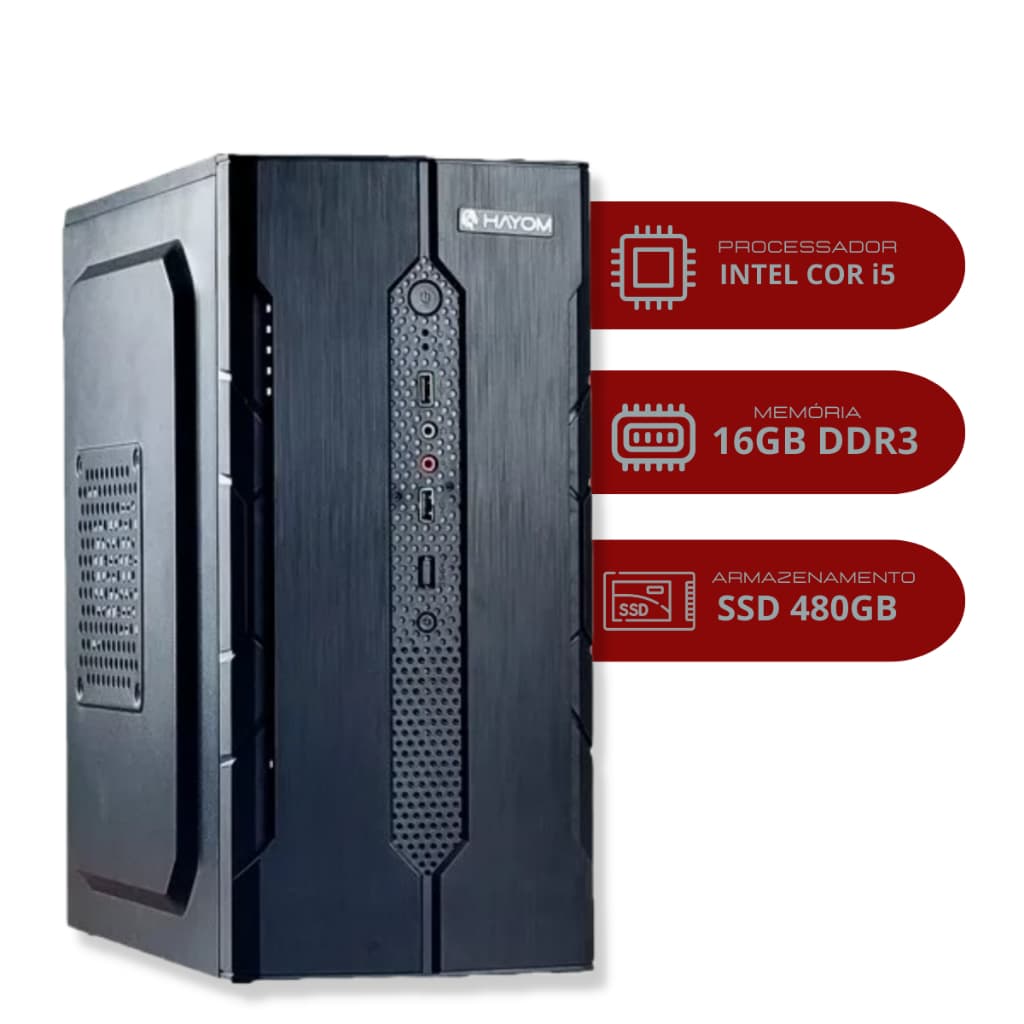 Computador PC Intel Core i5 3470 16GB RAM SSD 480GB Windows 11 Desktop