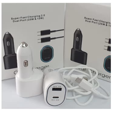 Carregador Veicular Turbo USB + TIPO C Para Android e IOS