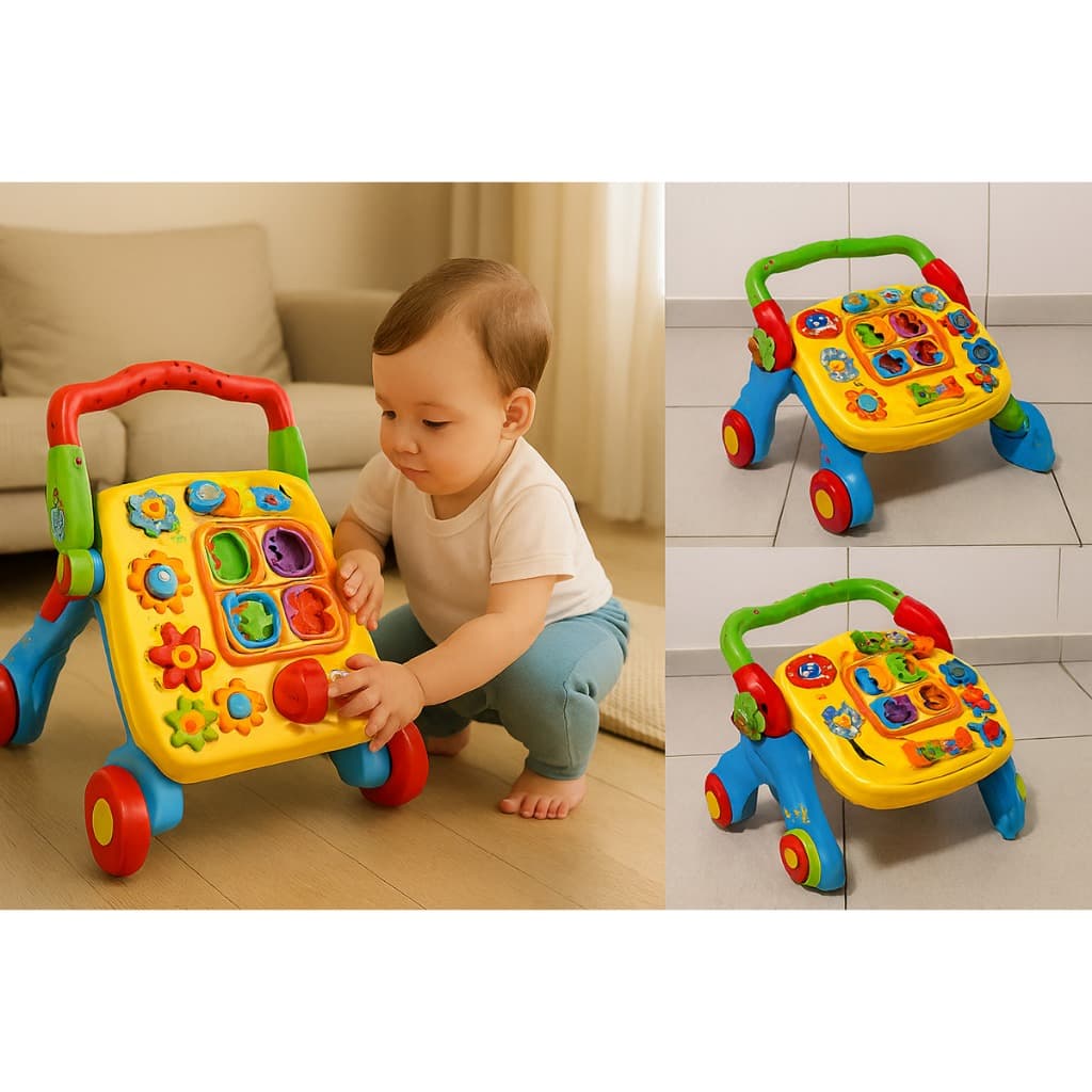 Andador Infantil Musical E Mesa Interativo Educacional Andador E Mesa Didático 4 Em 1 Com Som