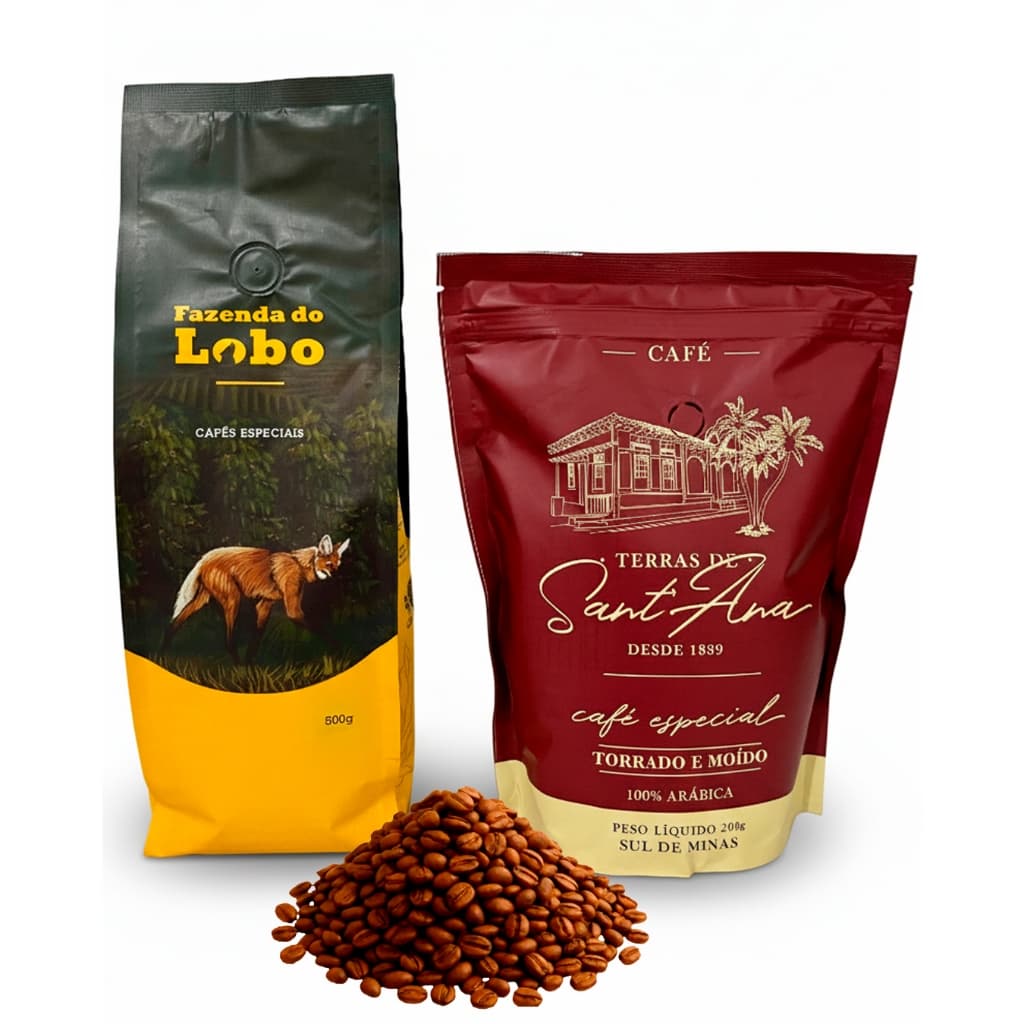 Kit Café Especial +84 Pts Sul Mineiro 2x 500g Em Grãos 100% Arábica
