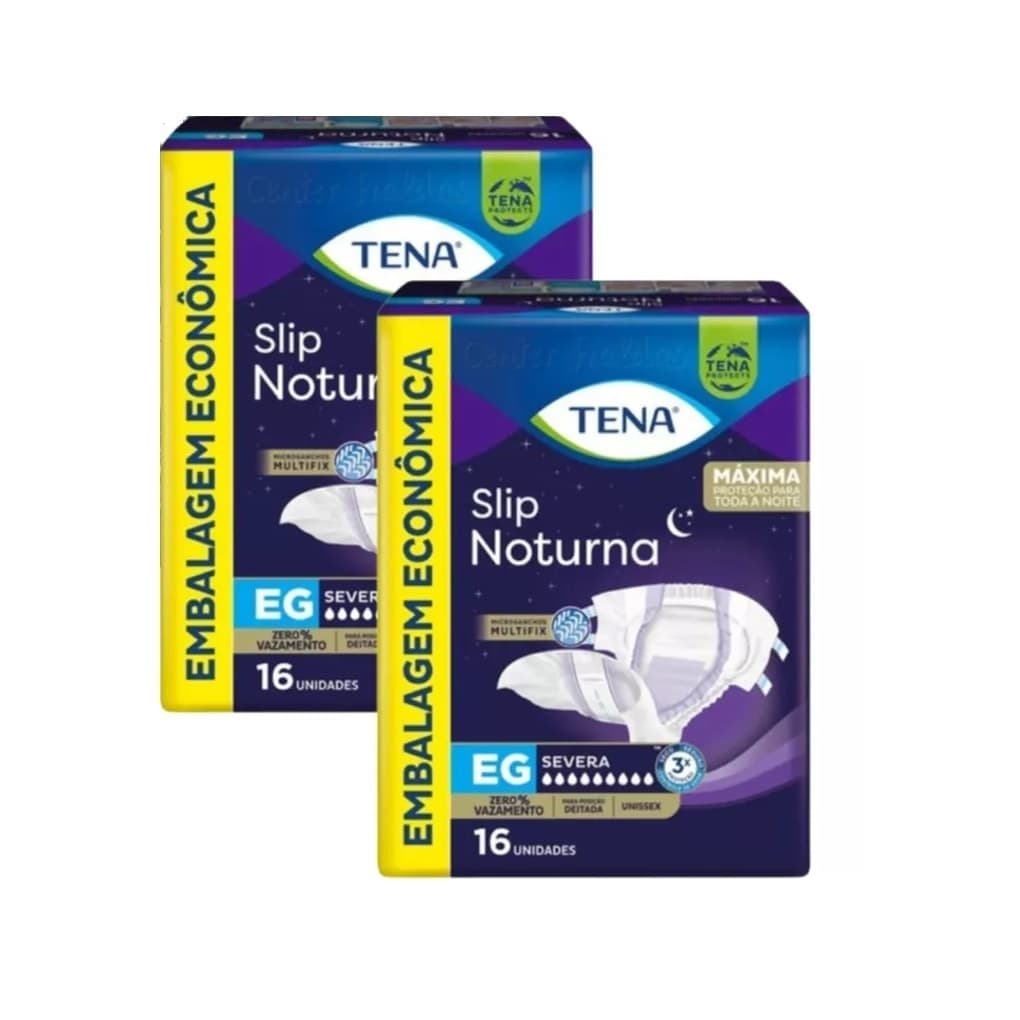 Kit 2un TENA SLIP NOTURNA EG 16un (Total 32un)