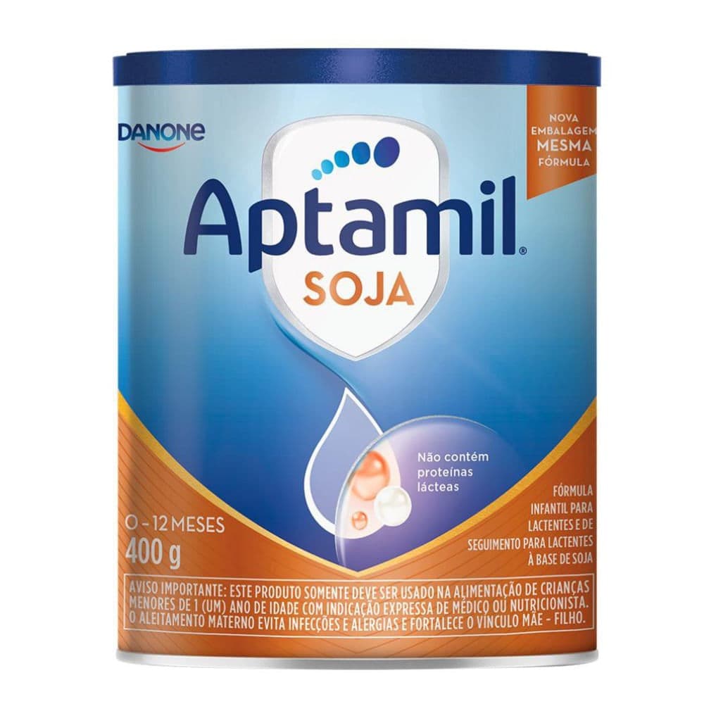 Fórmula Infantil Aptamil Soja Em Pó Danone Lata 400g