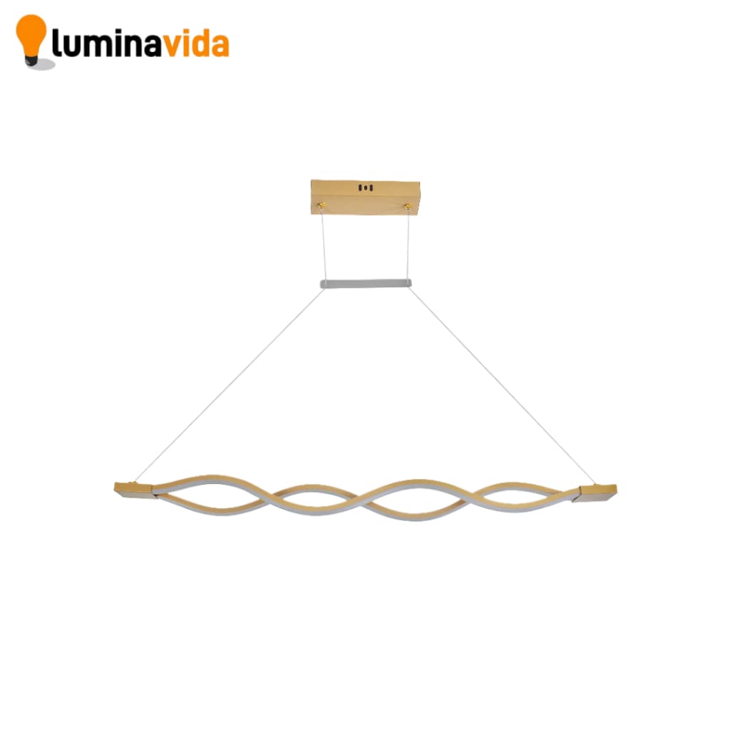 Lustre Pendente Led Design Moderno Infinito 40W Luxo 3200K Bivolt Luminária Pendente Genético LED