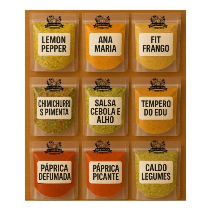 Kit Completo 10 Temperos e Condimentos 30g Cada –  Especiarias Premium