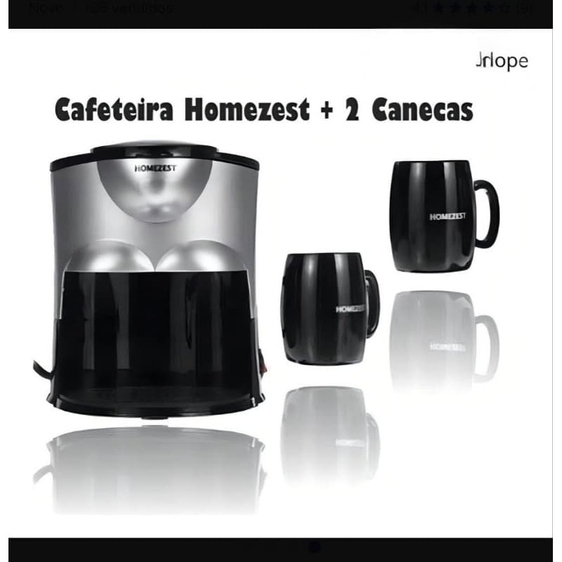 café expresso Cafeteira 2 Copos Homezest 300ml 110V