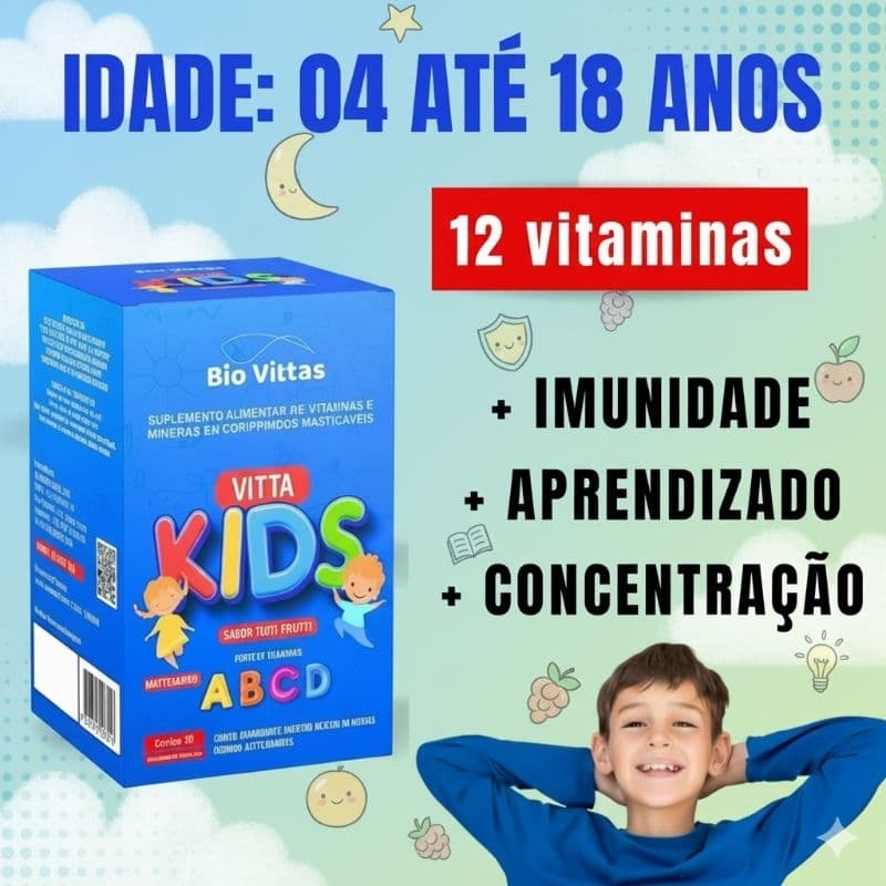 Vitta Kids Vitamina A-Z Completa Mastigável vitamina infantil [D2] [DUP]