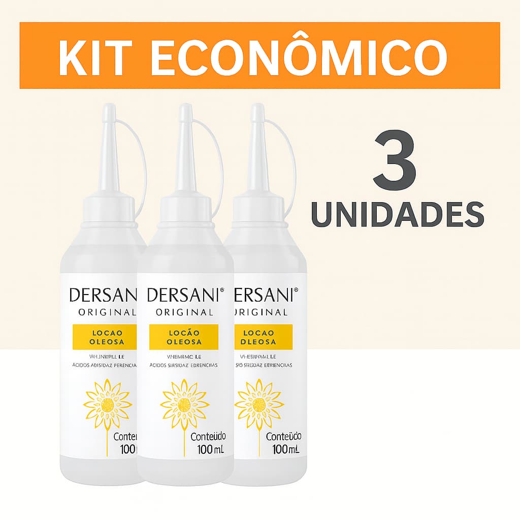 Kit 3x Dersani 100ml | Loção Oleosa para Cicatrização | +Economia