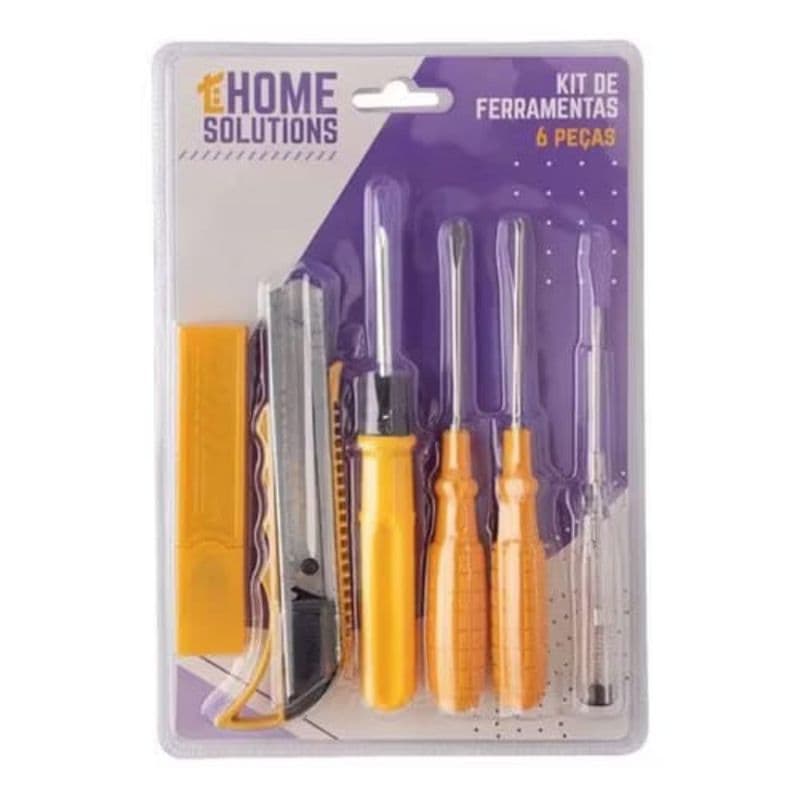 Kit de Ferramentas 6 Peças Home Solutions – Prático e Completo