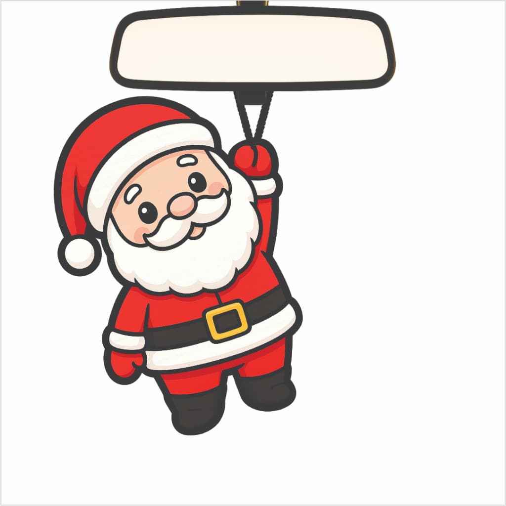 4 Cheirinho aromatizante para carro Papai Noel Feliz Natal p/ Carro ou Árvore de Natal