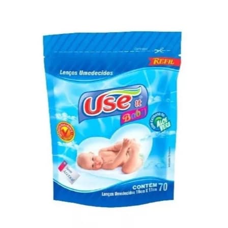 Lenços Umedecidos Use It Refil com 70 Unidades