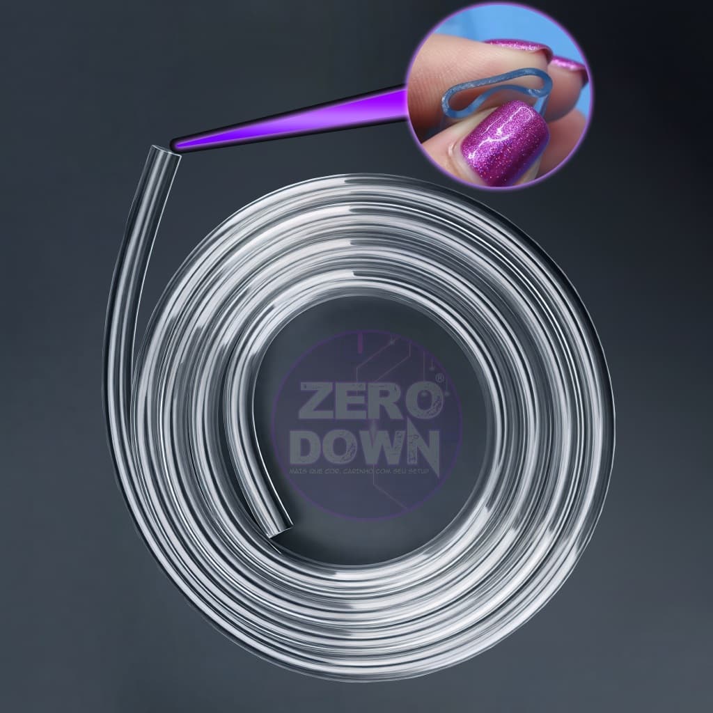 Mangueira para water cooler PVC siliconado 3/8 ultra transparente ZERO DOWN de 1 a 5 metros
