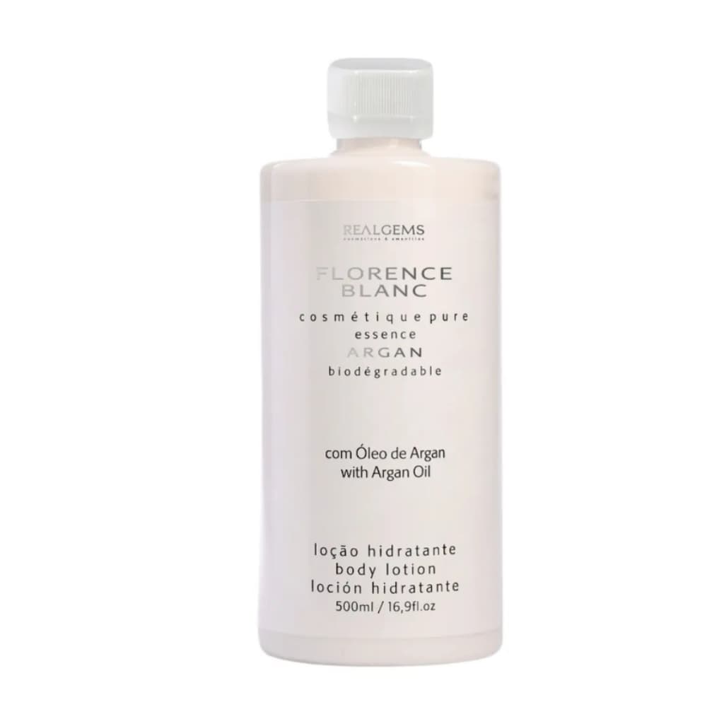 Loção Hidratante Realgems Florence Blanc 500ml Refil KIT Linha Profissional