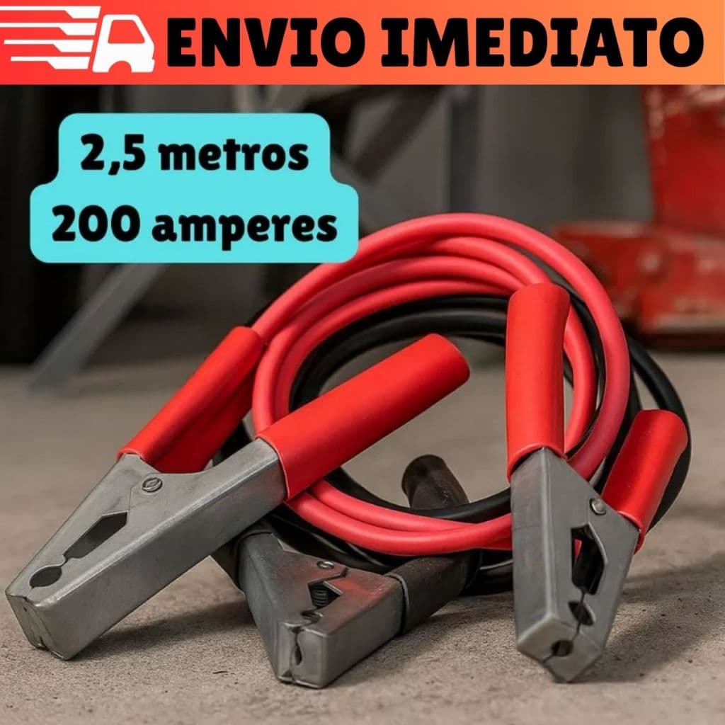 Cabo Para Chupeta Transferência Carga de Bateria Para Carro Veículos Com 2,5m 200 amperes 12 Volts