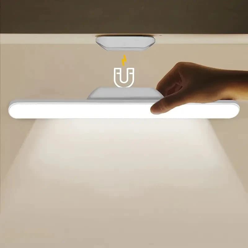 Luminaria Led Lâmpada De Mesa Bastão Touch e Magnética Recarregável USB 3 Cores e Proteção Os Olhos Luz Estuda