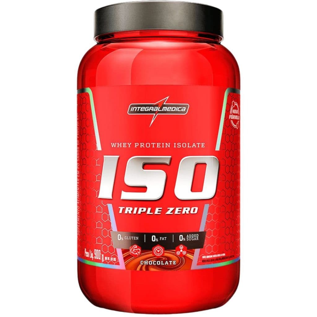 Whey Protein Isolado 900g Sabor Chocolate Iso Triple Zero Integralmedica