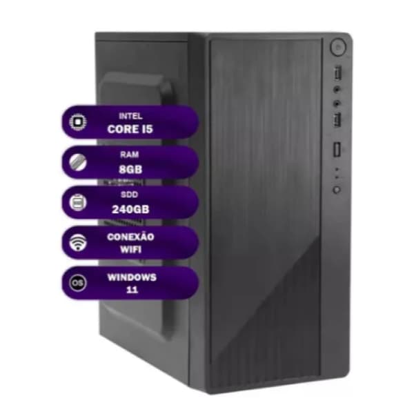 Pc Computador Intel I5 3ª Geração 8gb Ssd 240gb Wifi