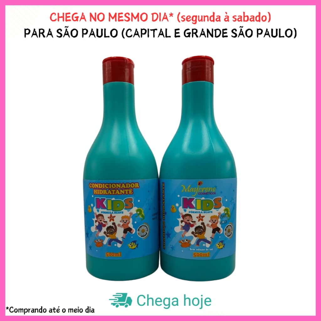 Kit Kids Hidratante Maycrene – Shampoo e Condicionador 2 x 500ml Azul