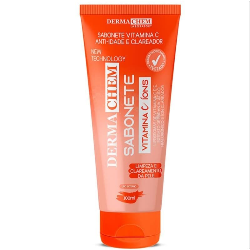 Sabonete Vitamina C, Anti-Idade e Clareador 100ml -Derma Chem