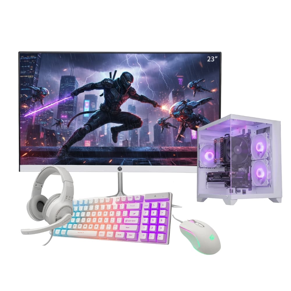 Computador PC Gamer Ryzen 5 3400G SSD 480GB 16GB RAM Fonte 500w 80 Plus Monitor Led 23"