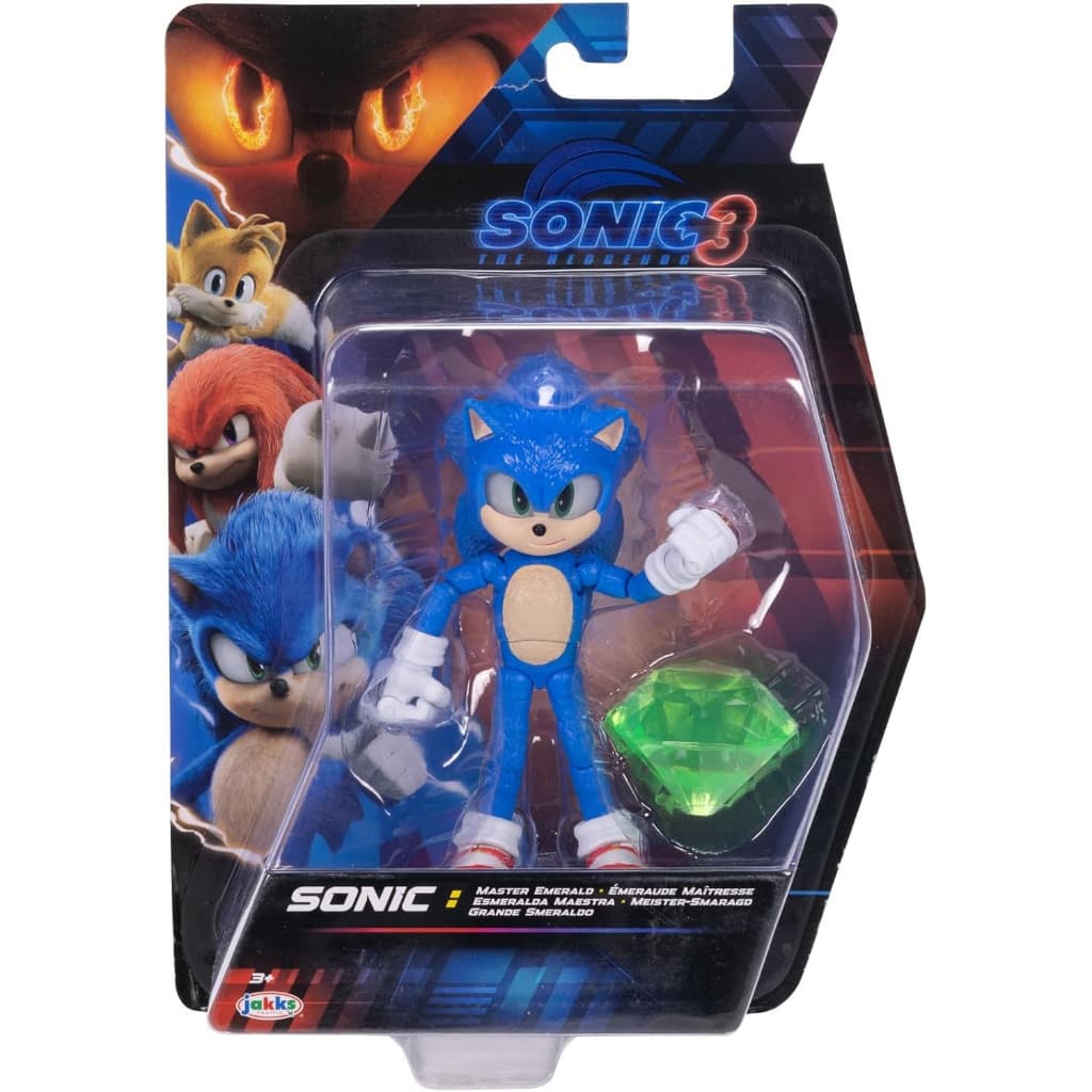 Boneco Figura Articulada Sonic 12,5cm Filme 3 Personagens Shadow Knuckles Ivo