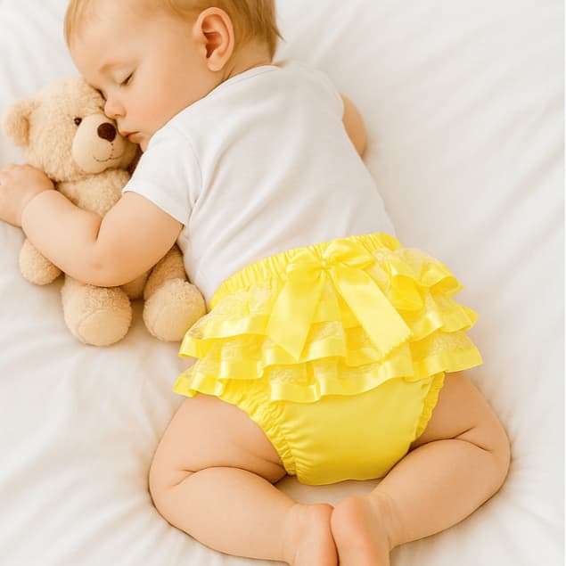 Kit 2 Calcinha de Bebê Infantil Bunda Rica Babado Renda Tapa Fralda Frufru
