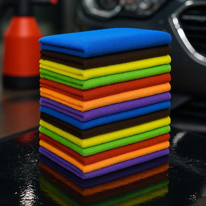 Kit 05 Panos de Microfibra Limpeza 30x30cm Multiuso Casa/Carro/Escritorio Dia a Dia