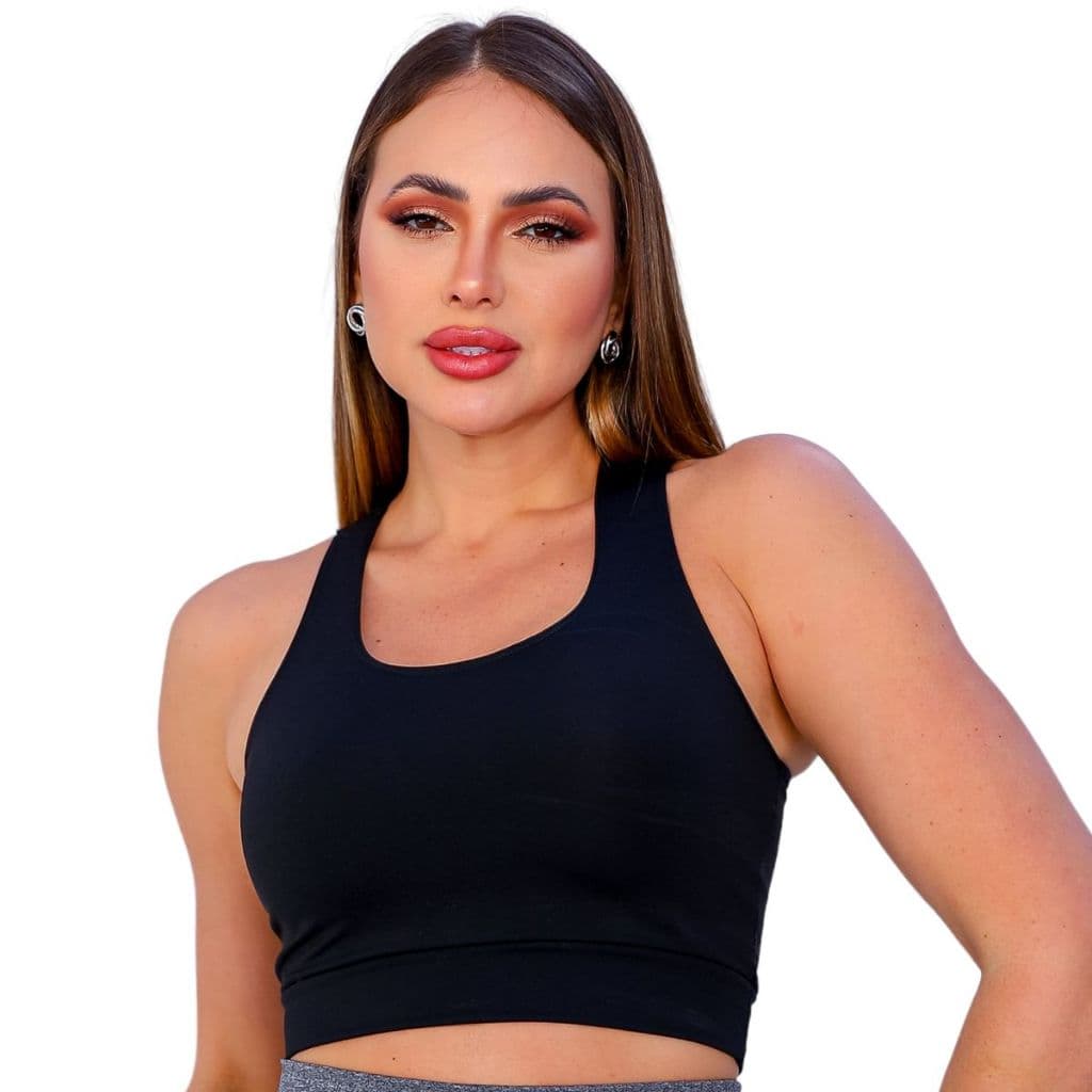 Top Cropped Feminino Suplex Fitness Academia Treino  Roupas feminina