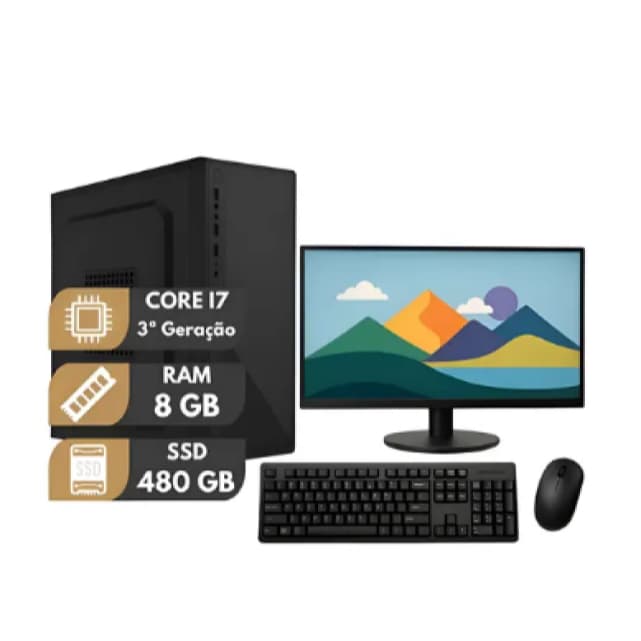 Pc Computador Completo Intel I7 3ª Geração 8gb Ssd 480gb