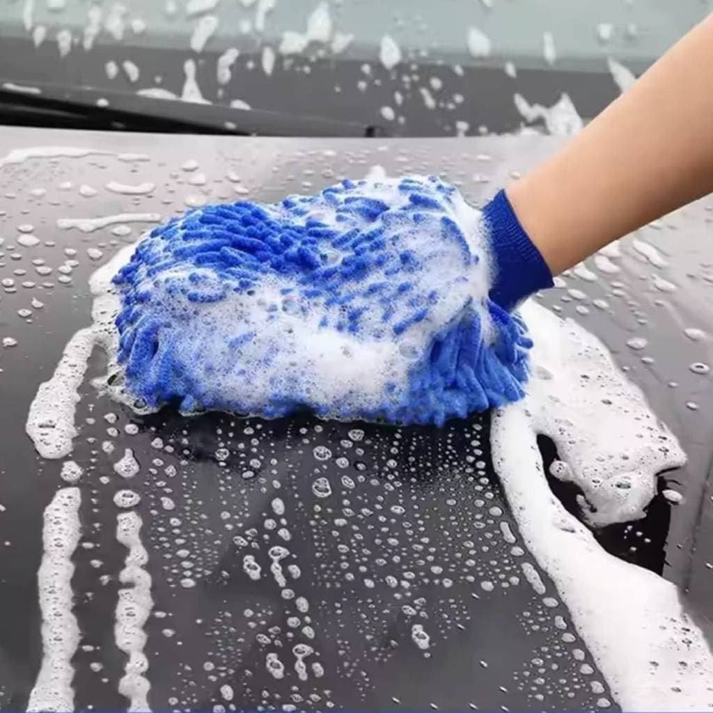 Esponja Com Pegador Para Lavar Carros ou Luva de Microfibra Para Limpeza Acessório Automotivo Kit