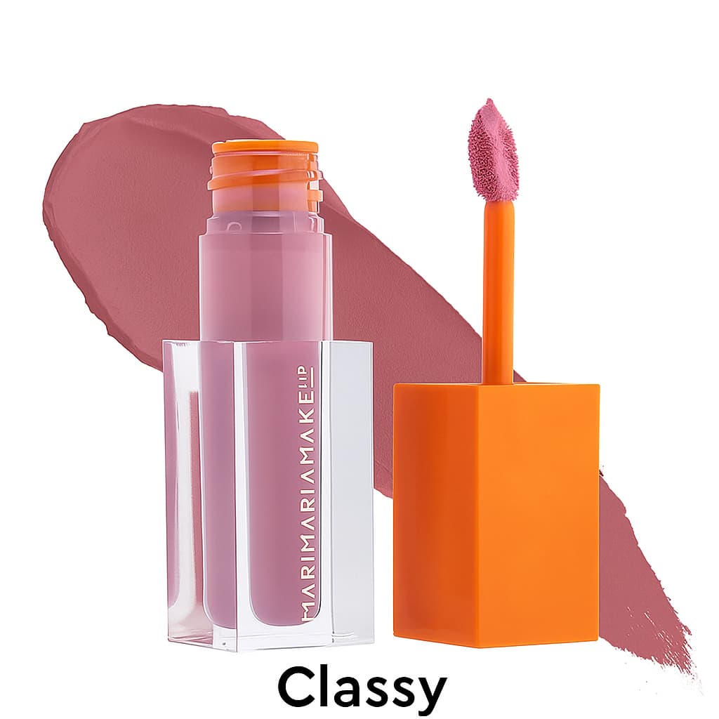 Batom Líquido Creamy Matte Mari Maria Makeup | Alta Pigmentação, Longa Duração, Acabamento Aveludado