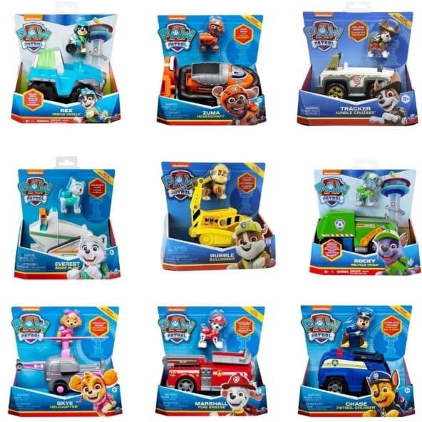 Patrulha Canina Brinquedo Original Sunny – Boneco + Carrinho Veículo Sólido